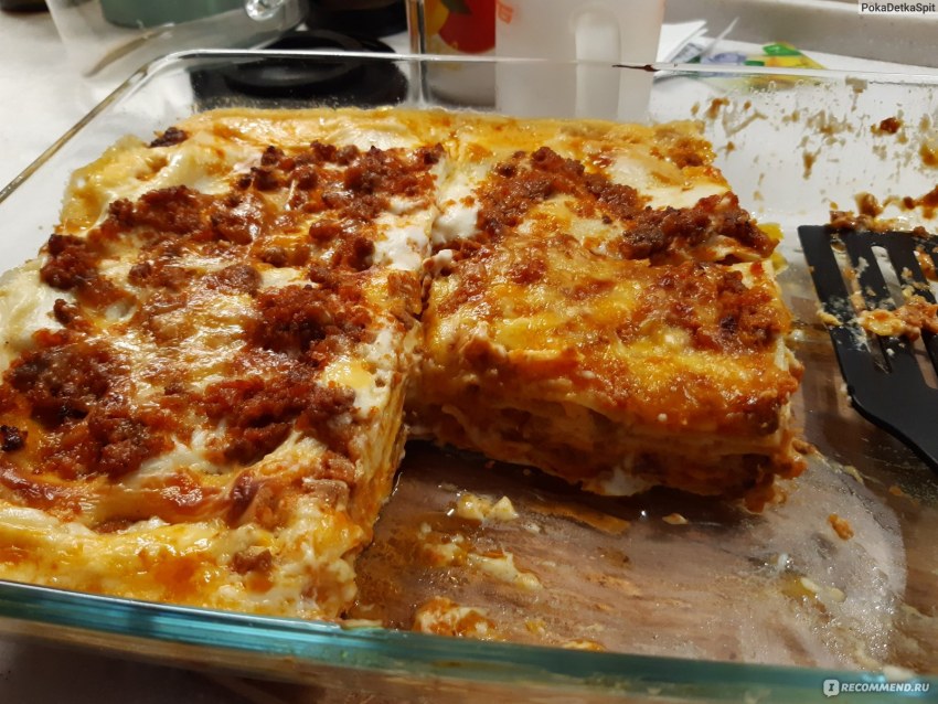 Ленивая лазанья из макарон с фаршем