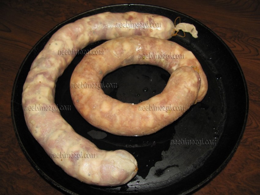 Колбаса домашняя сырокопченая