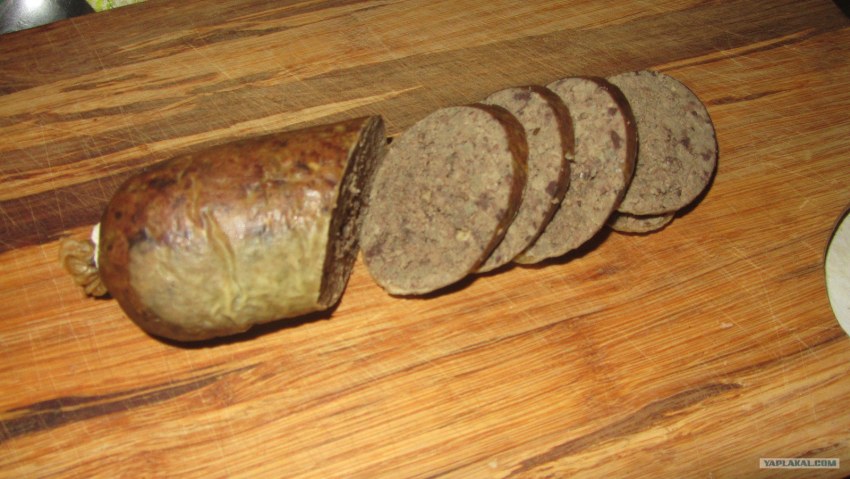 Колбаса домашняя жареная