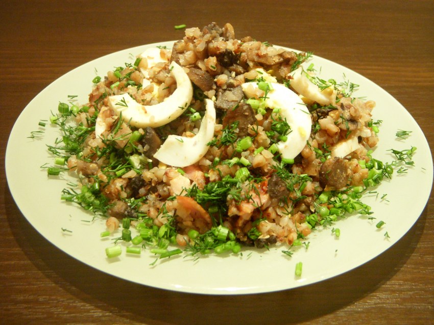 Ячневая каша с бедром в духовке