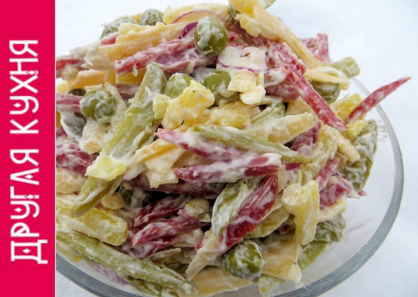 Салат с курицей и редиской