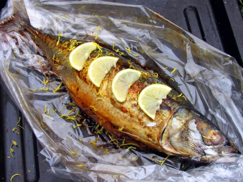 Рыба скумбрия запеченная