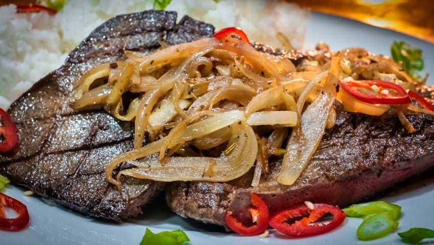 Печень жареная