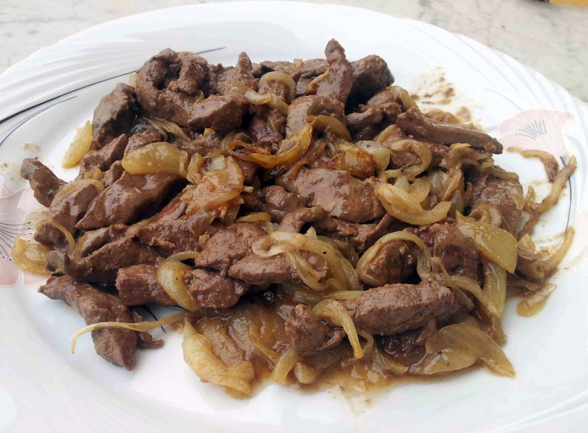 Печень с луком