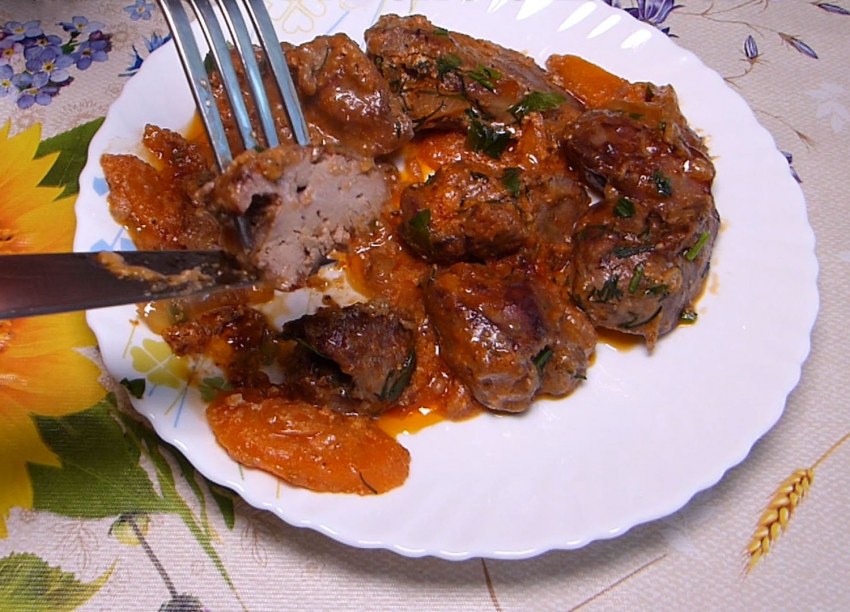 Куриная печень по-тоскански