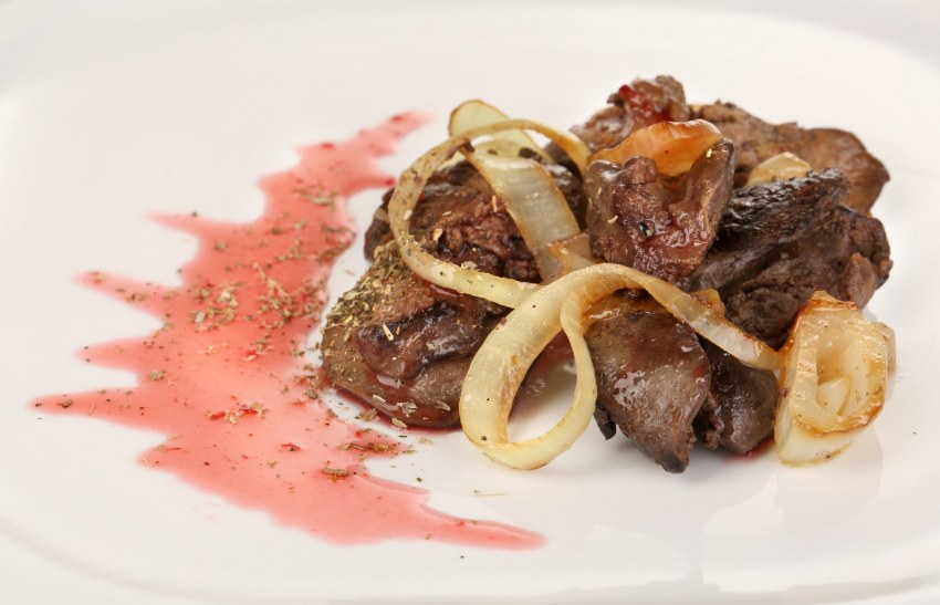 Печень говяжья жареная