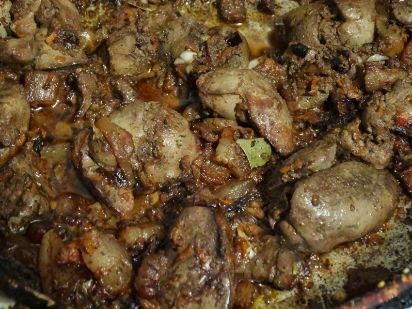 Печень говяжья с рисом