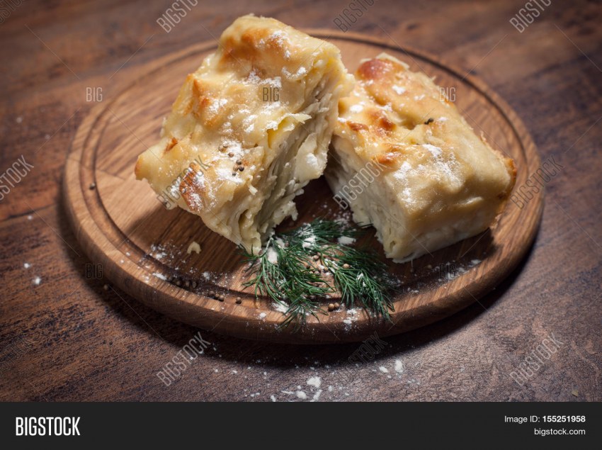 Пирог из питы с творожным сыром на гриле