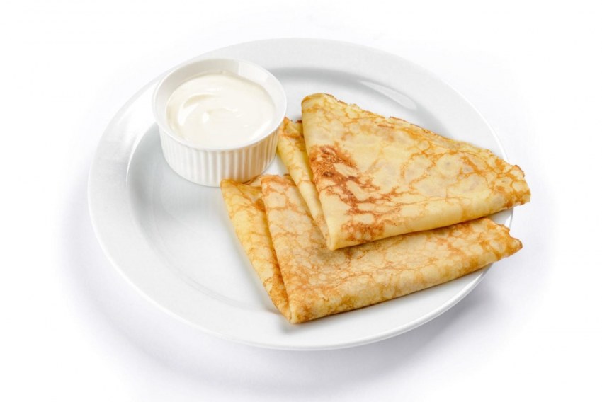 Блинчики с малиновым вареньем