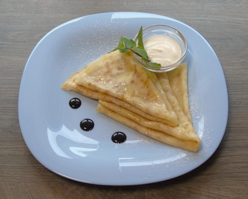 Панкейки со сметаной