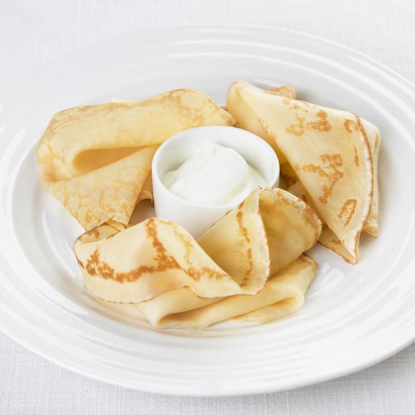 Блинчики со сметаной