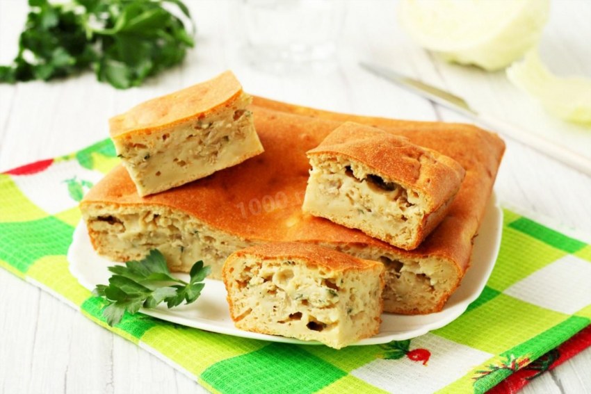 Заливной пирог с мясом