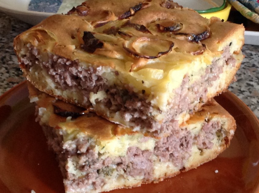 Заливной пирог с курицей