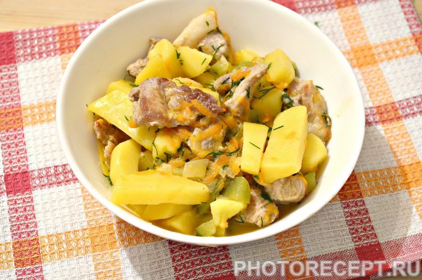 Свинина томленая с картофелем