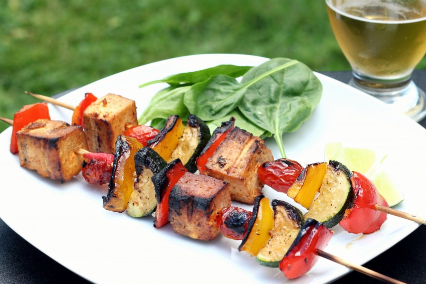 Овощи гриль на шпажках