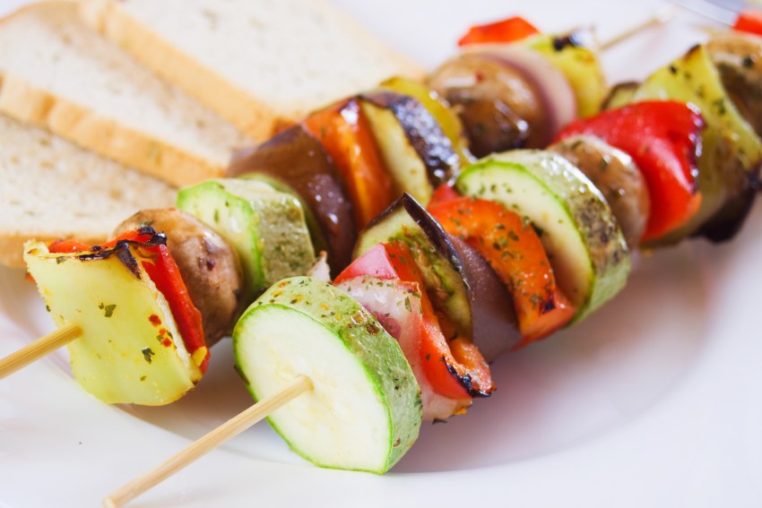 Овощи гриль на шпажках