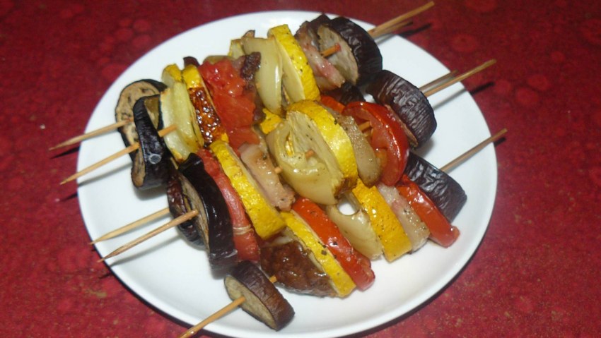 Баклажаны на шпажках