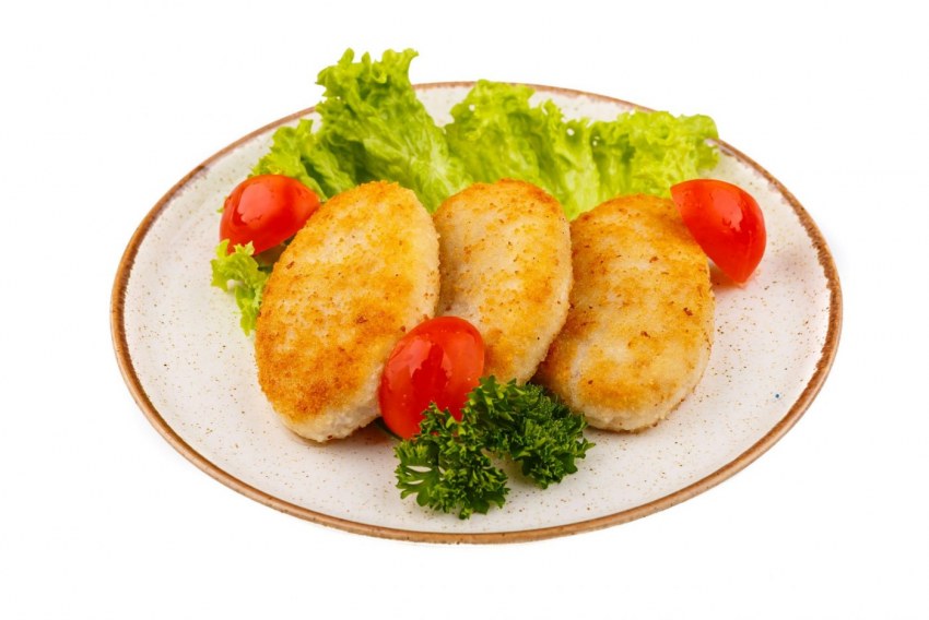 Рубленые котлеты из филе золотистые