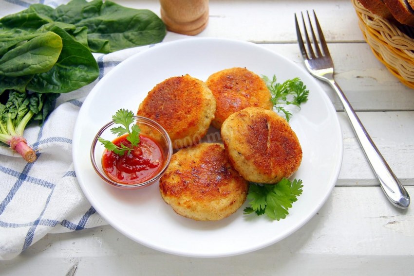 Куриные котлеты с зеленью