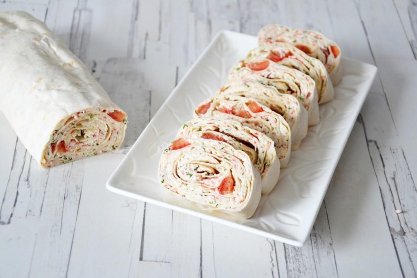 Лаваш творог сыр зелень