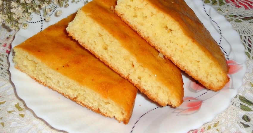 Манник с маргарином и кефиром