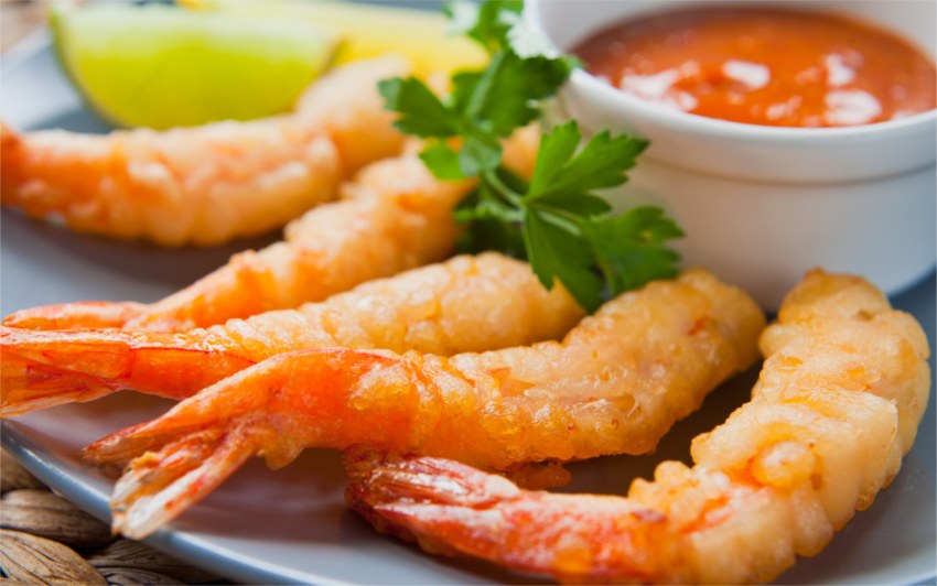 Королевские креветки в панировке