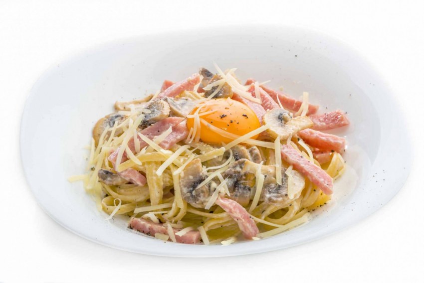 Фетучини с грибами и ветчиной Иль патио