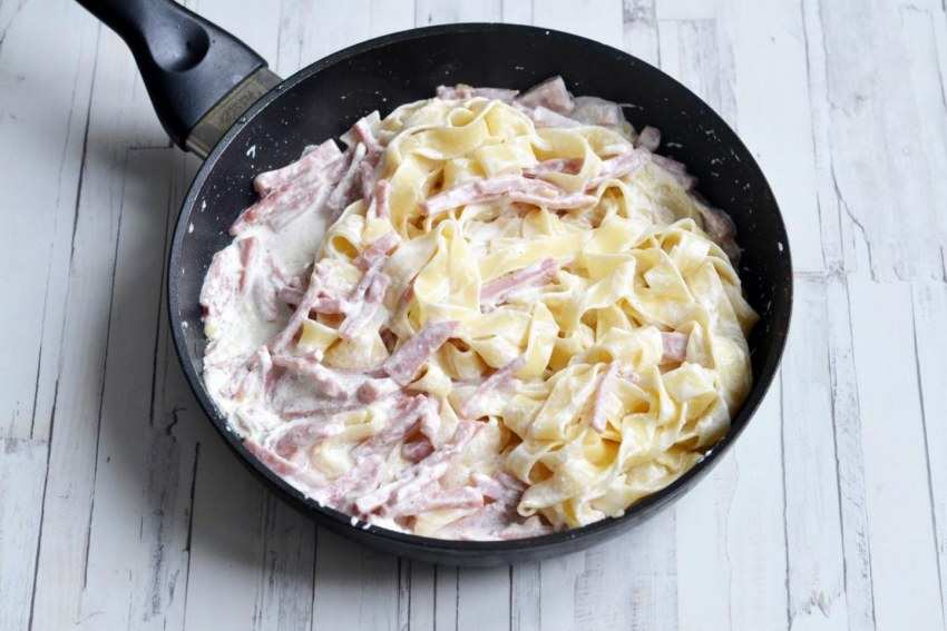 Потапыч паста с ветчиной