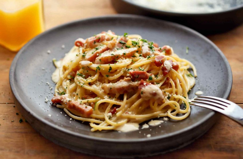 Паста карбонара Эстетика