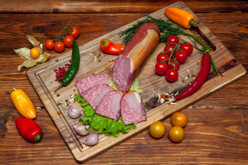 Колбаса дуэт сырокопченая