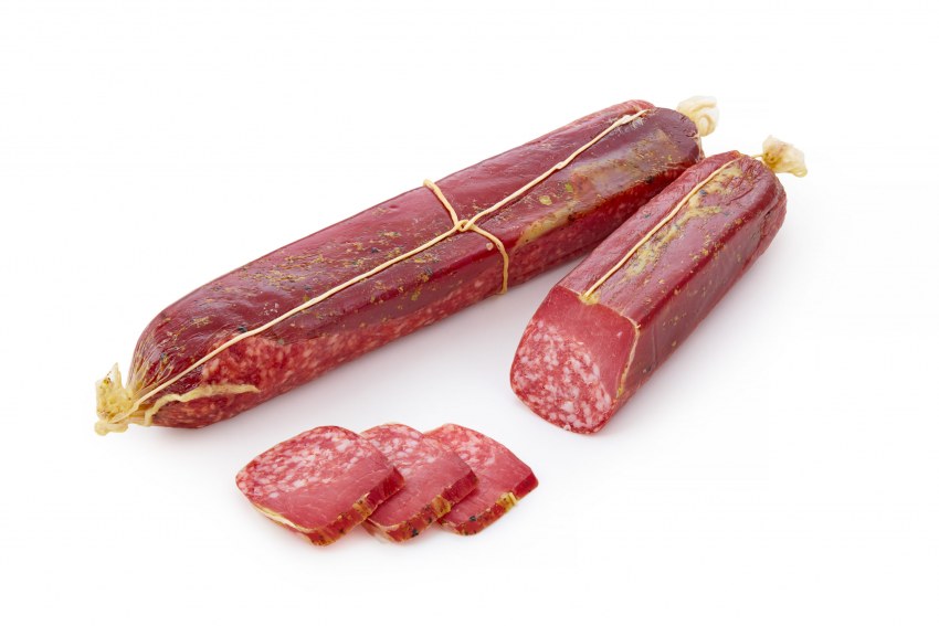 Колбаса дуэт сырокопченая белорусская мясной