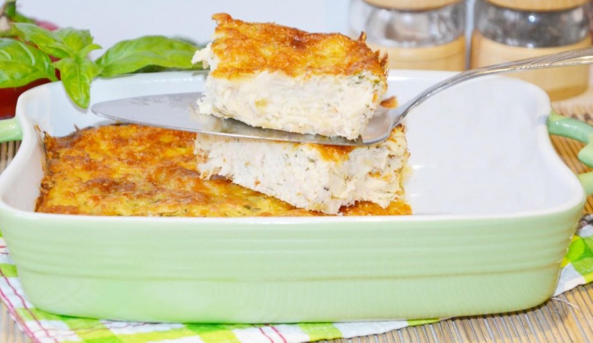 Детская запеканка с курицей