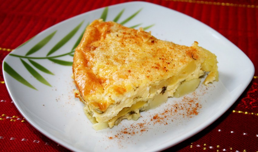 Куриная запеканка с грибами