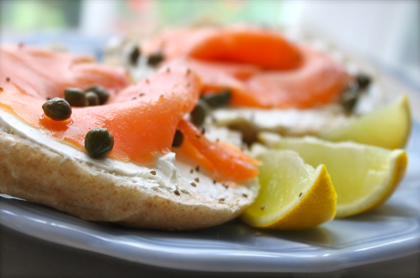 Бейгл с морепродуктами