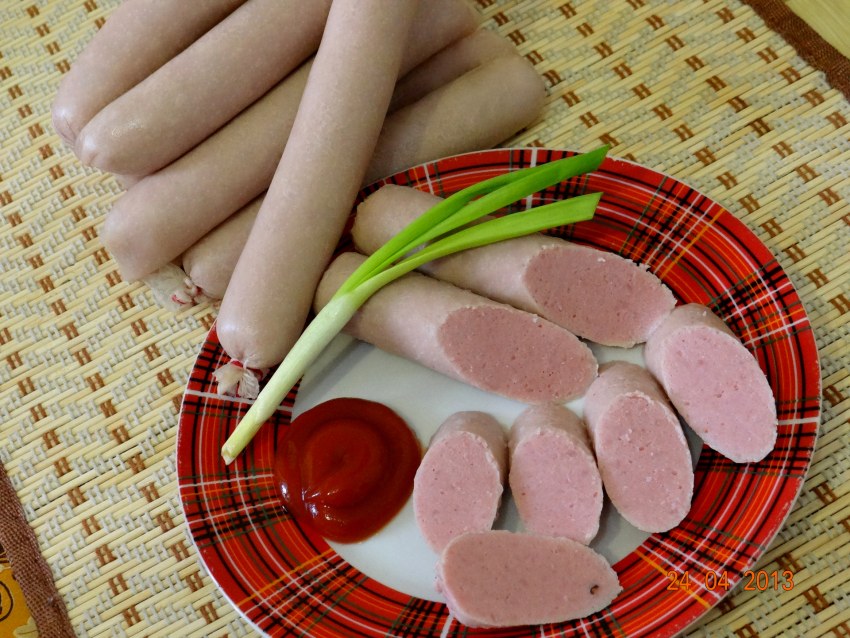 Домашние куриные сосиски