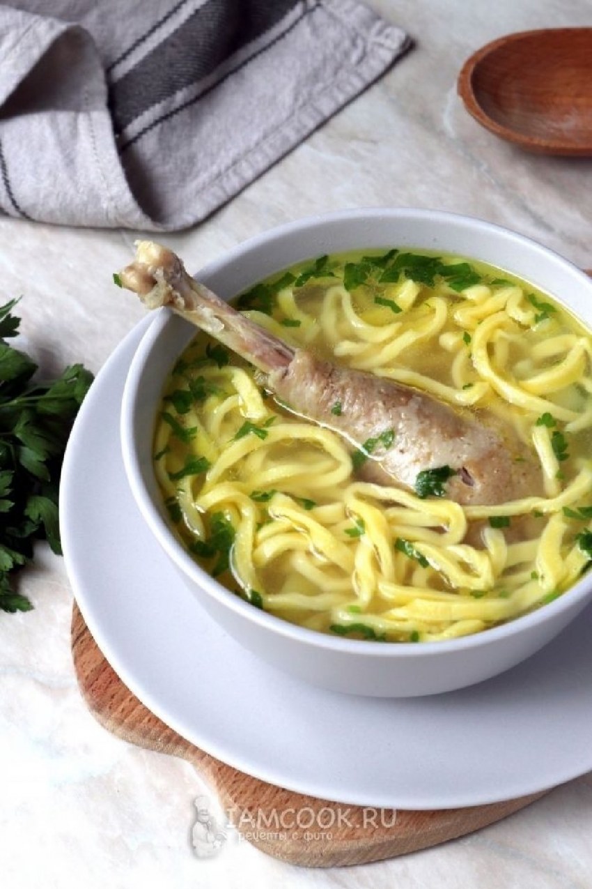 Суп лапша домашняя