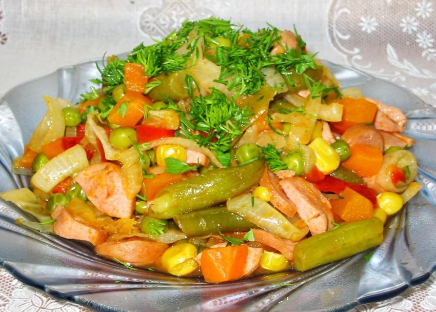 Овощное рагу с мексиканской смесью