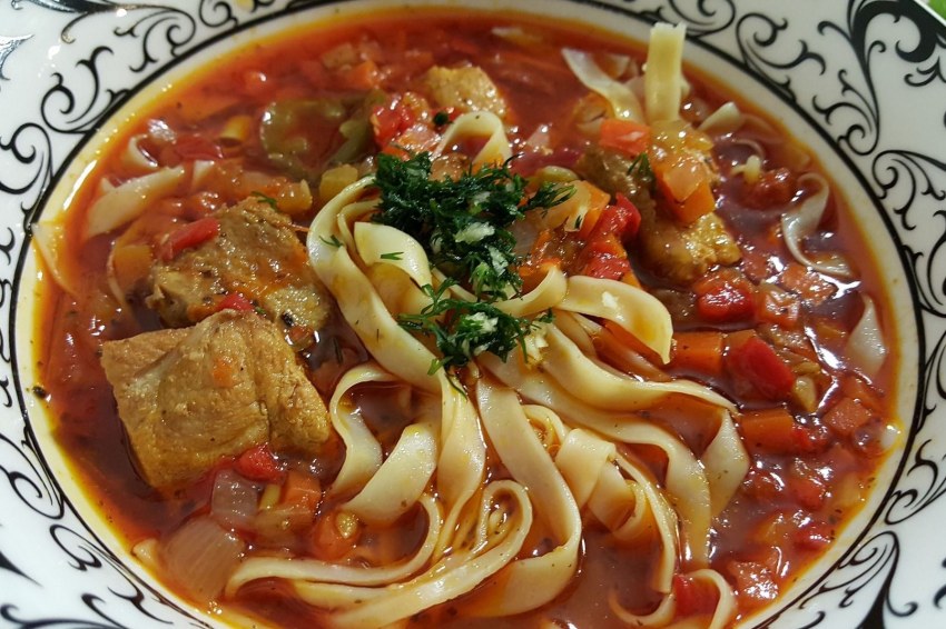 Казахская лапша для лагмана