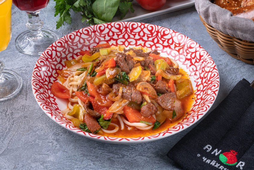 Лагман с телятиной