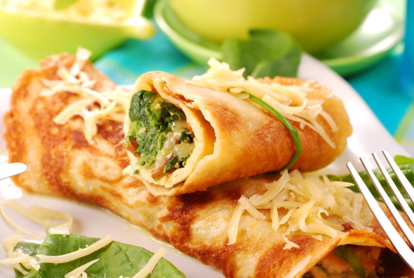 Блины с куриной грудкой