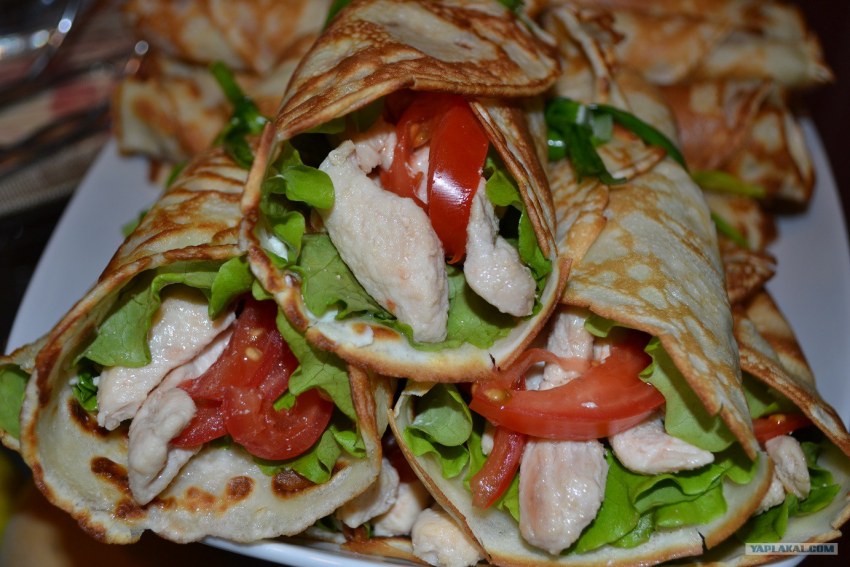 Блинчики с мясом