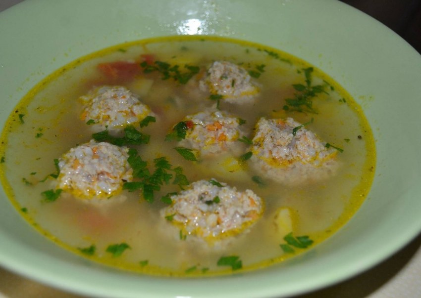 Суп с фрикадельками калории