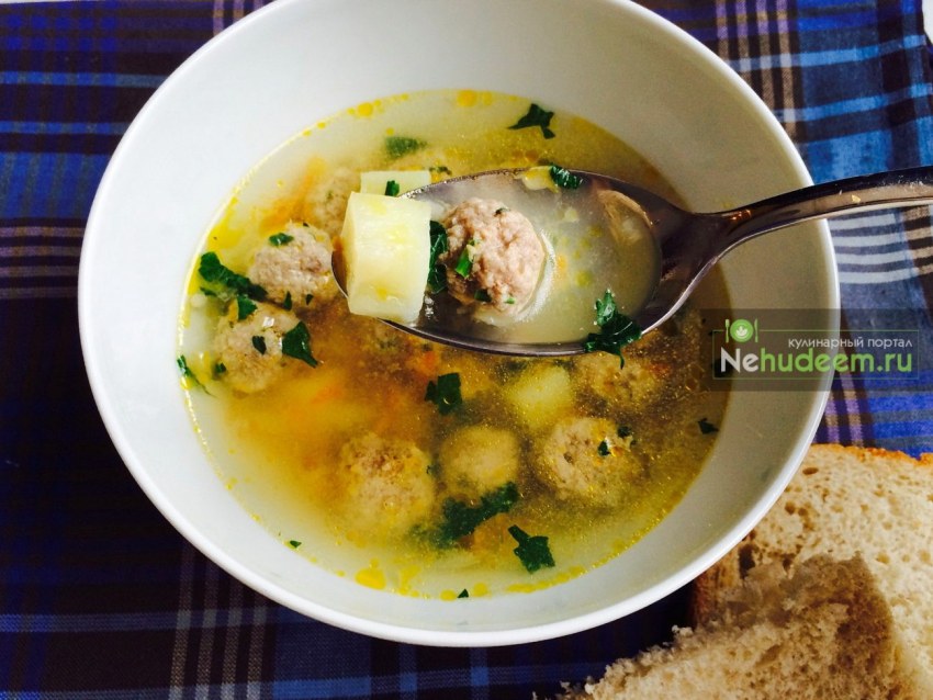 Суп фрикадельки вермишель