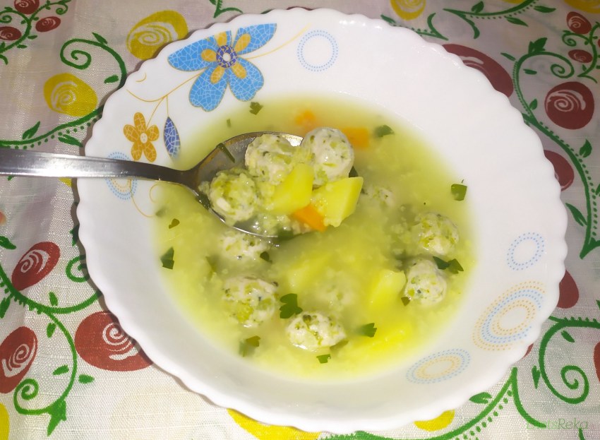 Суп с фрикадельками пошаговый