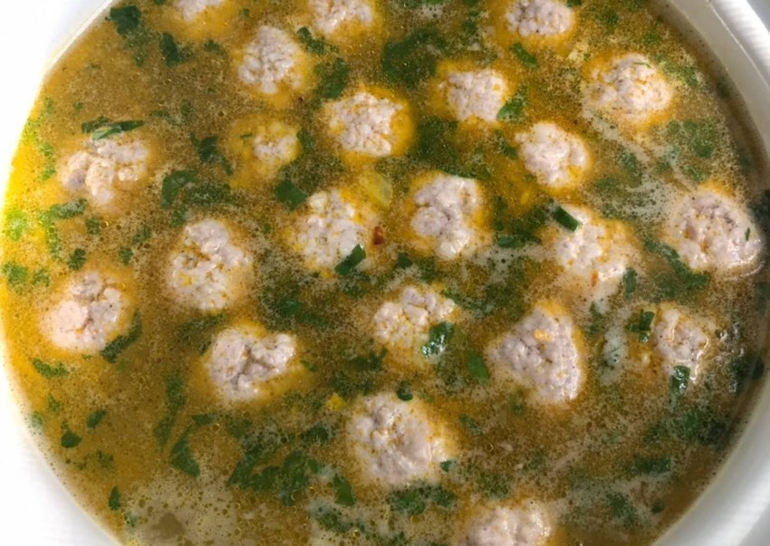 Суп с фрикадельками домашнее фото