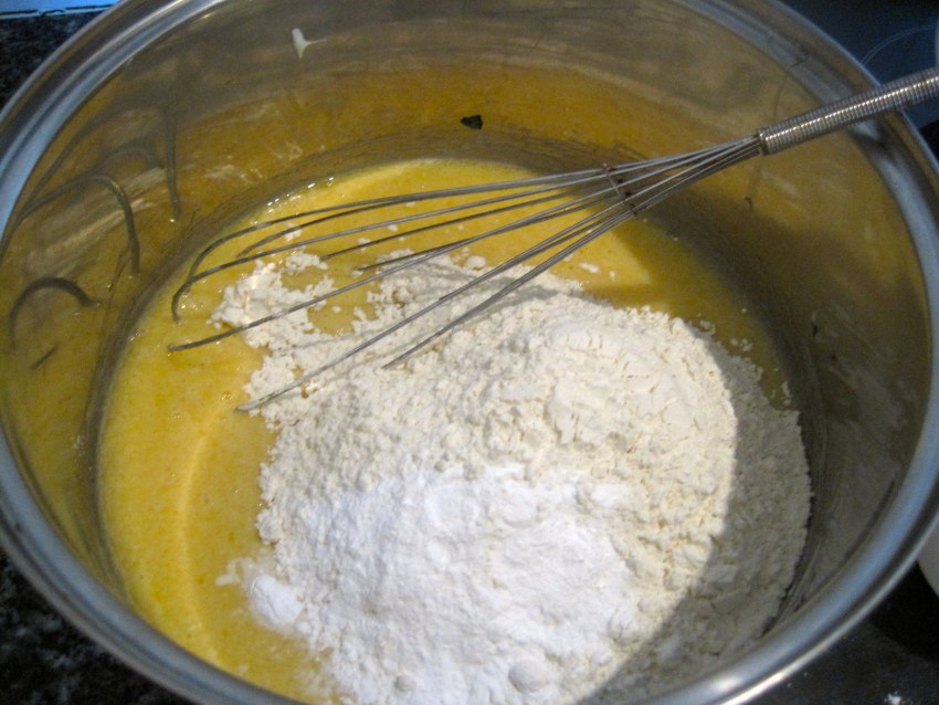 Вымешивание теста для кексов