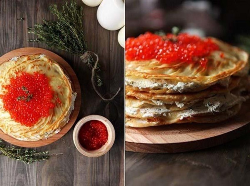 Блинный торт с кремом чиз