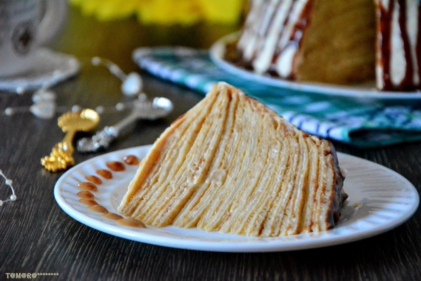 Блинный торт с фруктами