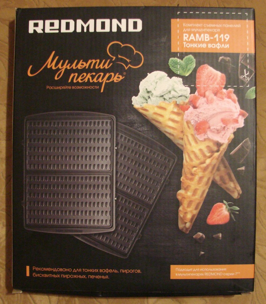Панель для мультипекаря Redmond RAMB-19 (тонкие вафли)