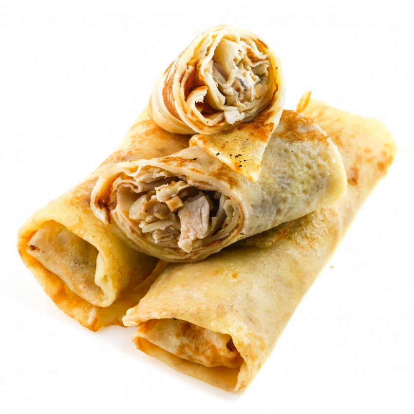 Блинчики с курицей и грибами